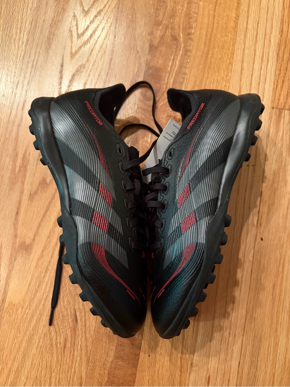 Adidas Predator League TF Turf Soccer Shoes Black Red ID3768 - Men's US 7.5
